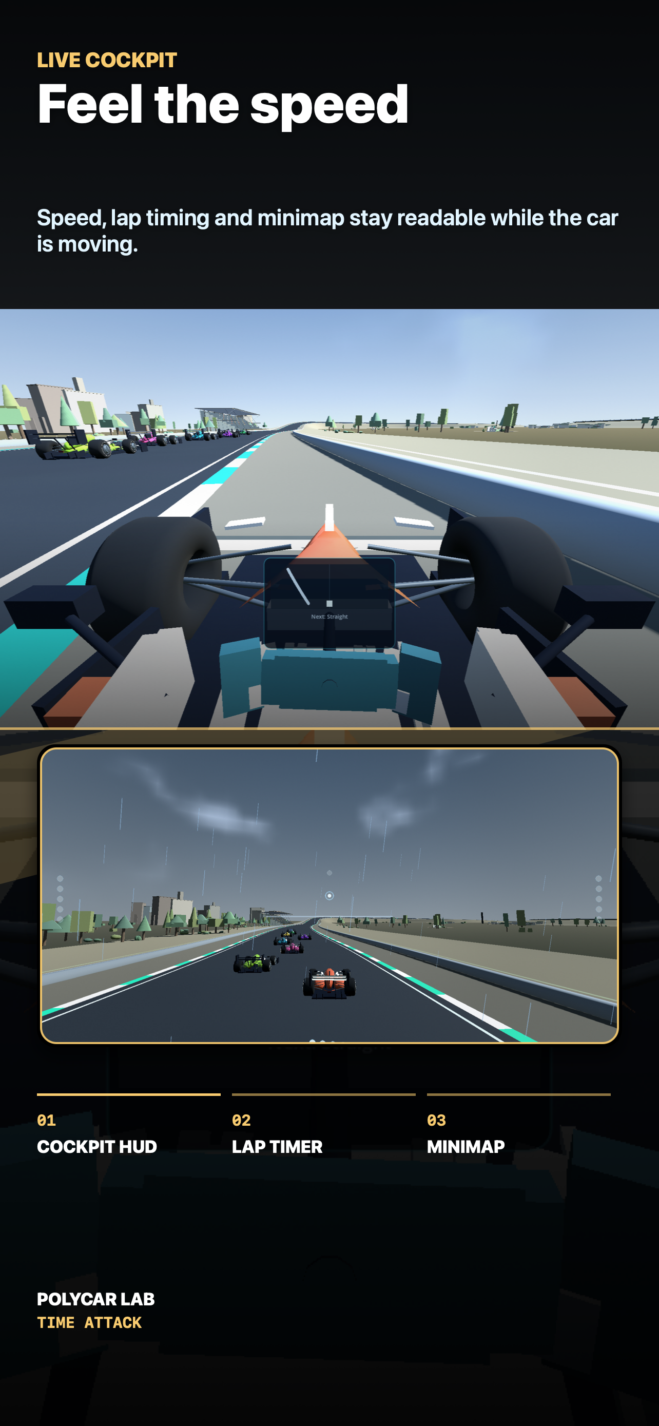 PolyCar Lab iPhone screenshot showing curve guidance